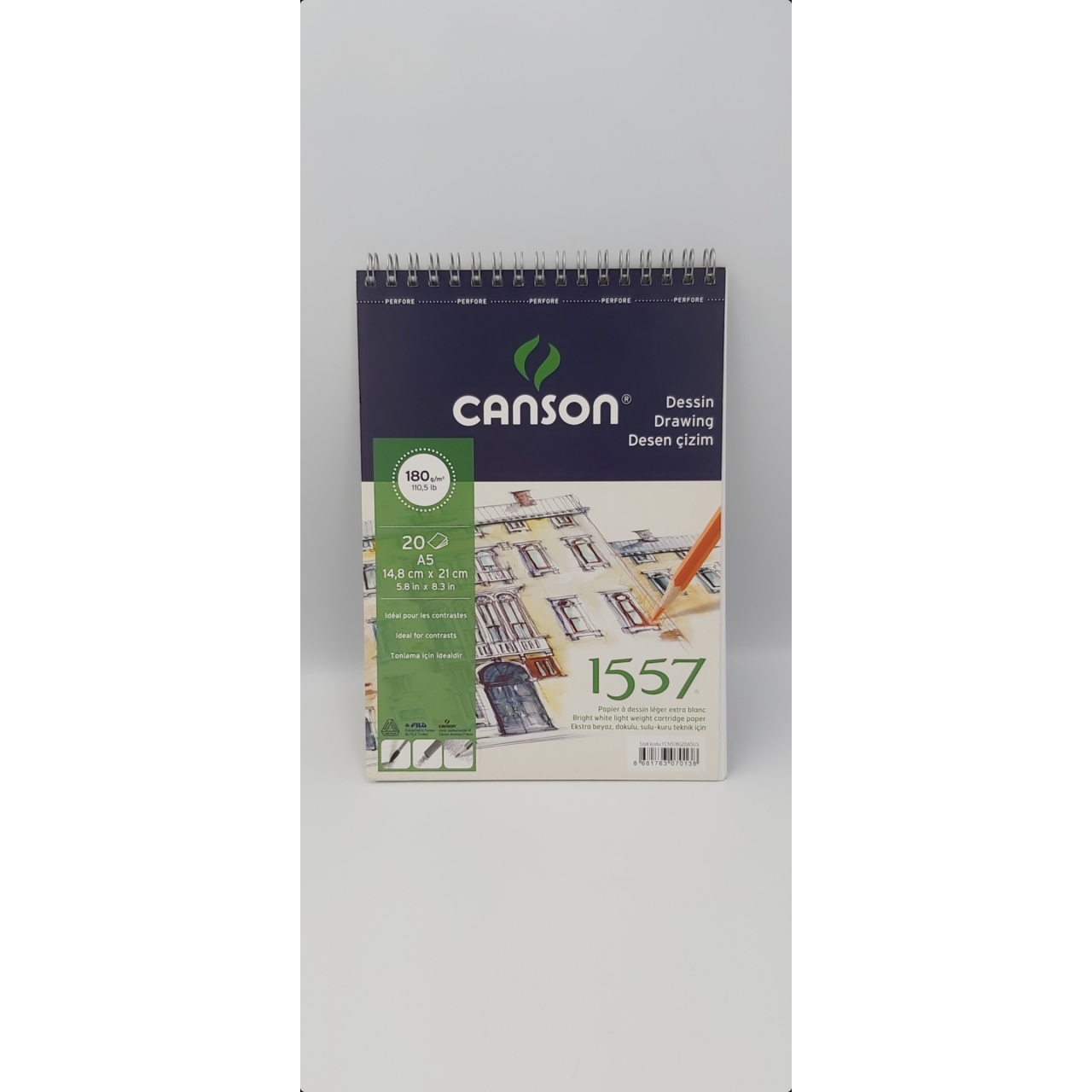 Canson A5 (14.8x20 ) 180gr. Desen Çizim Defteri