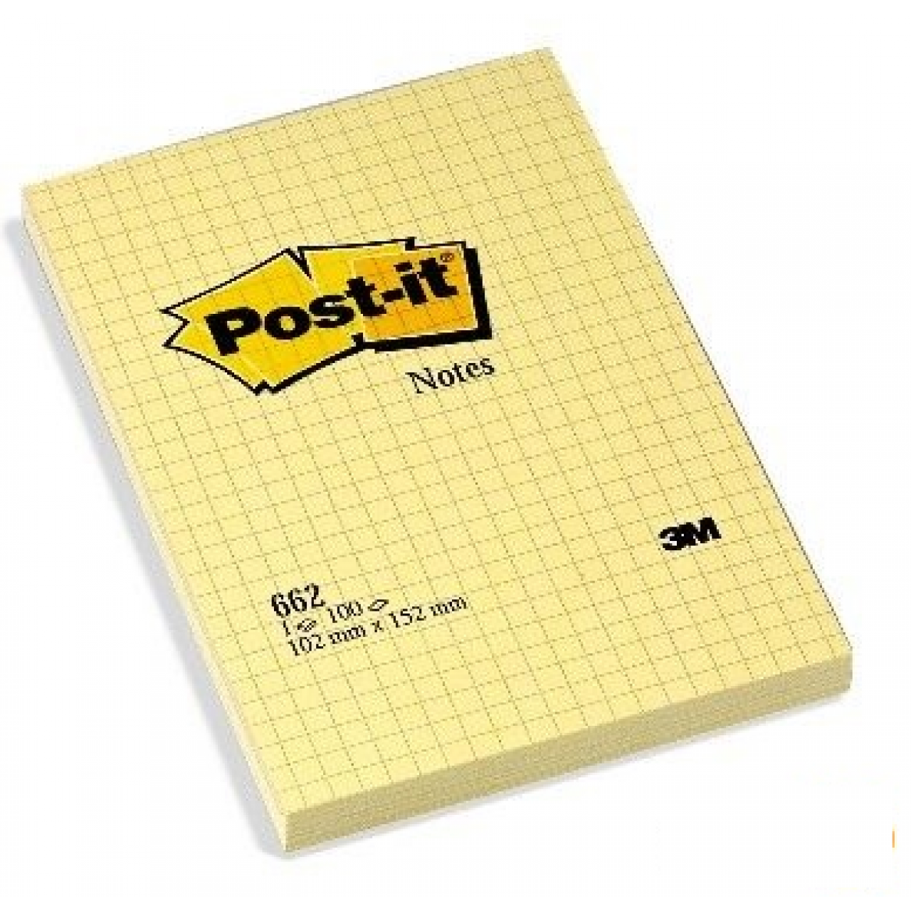 POST-IT 662 NOT KARELİ SARI 100yp 102x152mm
